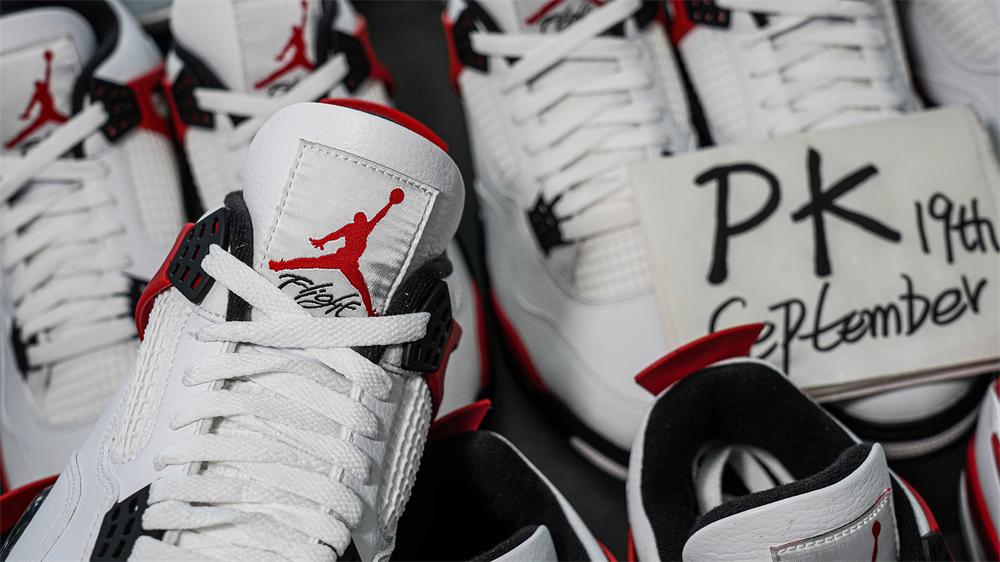 PK GOD Jordan 4 Retro Red Cement RETAIL MATERIALS READY TO SHIP